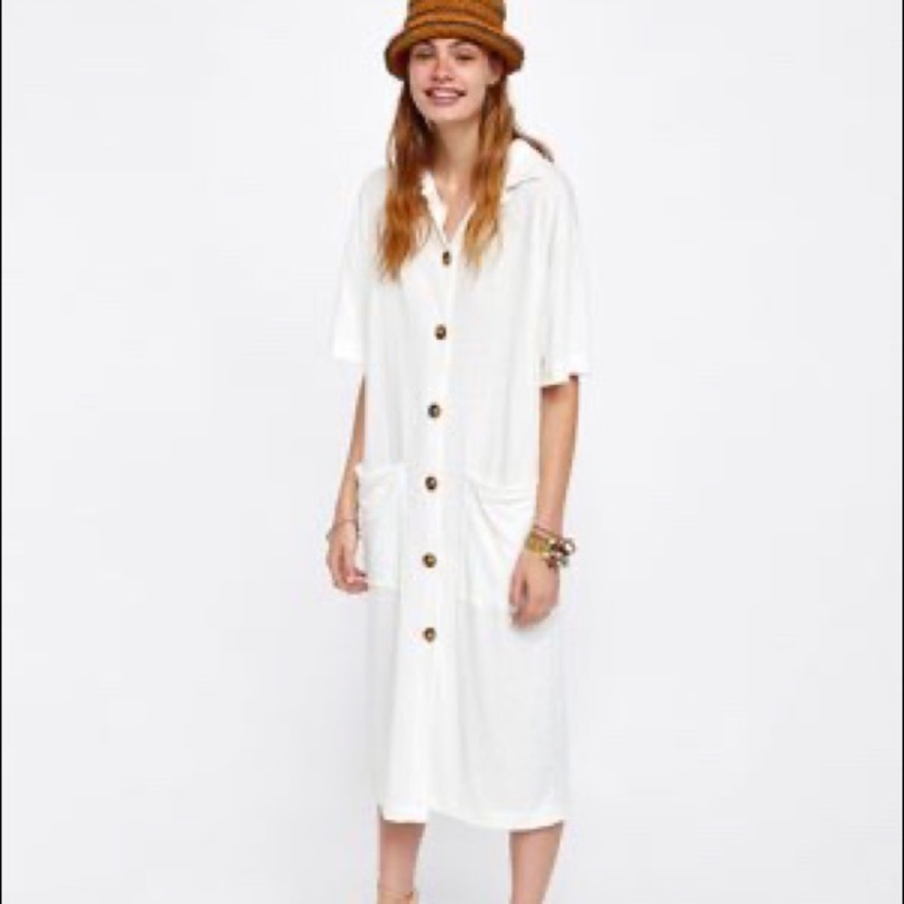 Zara Shirtdress BNWT Sz Med